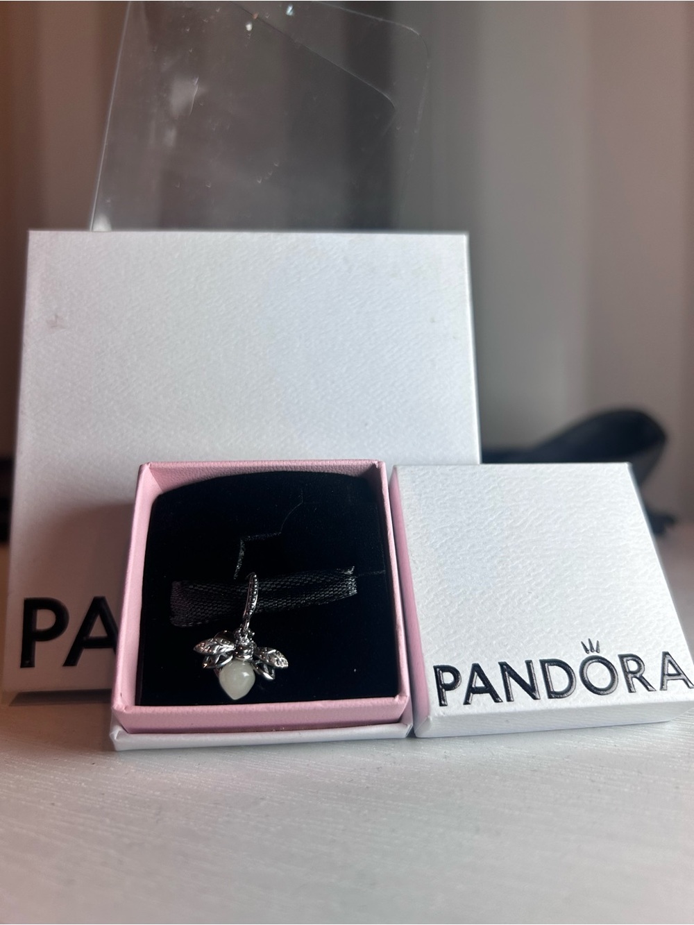 Glowing Silver firefly Charm ✨
